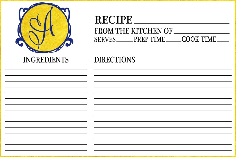 Recipe Card-front